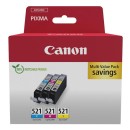 Canon originální ink CLI-521 CMY, 2934B015, CMY, multipack