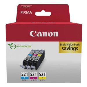 Canon originální ink CLI-521 CMY, 2934B015, CMY, multipack