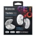 Defender Twins 910, sluchátka s mikrofonem, ovládání hlasitosti, bílá, špuntová, BT 5.1, TWS, nabíjecí pouzdro typ bluetooth