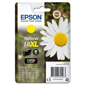 Epson originální ink C13T18144012, T181440, 18XL, yellow, 6,6ml, Epson Expression Home XP-102, XP-402, XP-405, XP-302