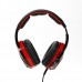 RED FIGHTER H2 herní sluchátka s mikrofonem, ovládání hlasitosti, černo-červená, 2x 3.5 mm jack