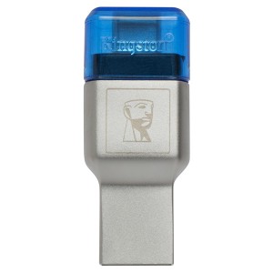 Kingston čtečka USB 3.0 (3.2 Gen 1), MobileLite Duo 3C, microSD, externí, modrá, konektory USB A / USB C