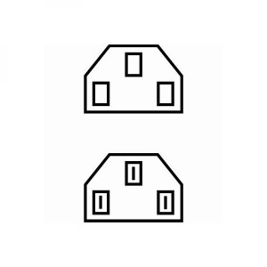 Síťový kabel 230V prodlužovací, C13-C14, 2m, VDE approved, černý