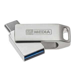 MyMedia MyDual USB 3.2 Gen 1, USB 3.2 Gen 1, 32GB, 69269, stříbrný, 69269, USB A / USB C, s otočnou krytkou