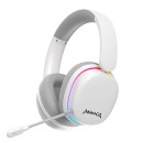 Marvo MONKA ECHO RS, sluchátka s mikrofonem, bílá, podsvícená, Tri-mode