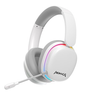 Marvo MONKA ECHO RS, sluchátka s mikrofonem, bílá, podsvícená, Tri-mode