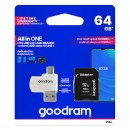 Goodram All-In-ONe, 64GB, multipack, M1A4-0640R12, UHS-I U1 (Class 10), se čtečkou a adaptérem