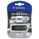 Verbatim USB flash disk, USB 3.0 (3.2 Gen 1), 128GB, V3, Store N Go, černý, 49189, USB A, s výsuvným konektorem