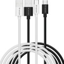 Verbatim USB kabel USB A samec - USB C samec, 18W, 1m, černo-bílá, box, 32393