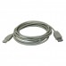 Kabel USB (2.0), USB A M- USB A F, 3m, černý, Logo, cena za 1 kus