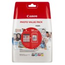 Canon originální ink CLI-581 C/M/Y/BK photo value pack, black/color, 2106C004, Canon 4-pack C/M/Y/K + paper PIXMA TS9150, TS8150, 