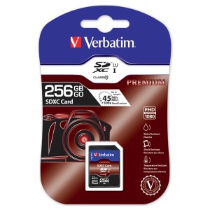Verbatim paměťová karta Secure Digital Card Premium U1, 256GB, SDXC, 44026, UHS-I U1 (Class 10)