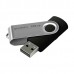 Goodram USB flash disk, USB 2.0, 128GB, UTS2, černý, UTS2-1280K0R11, USB A, s otočnou krytkou