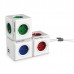 Rozbočovací zásuvka 240V, CEE7 (vidlice)-POWERCUBE, 0.1m, ORIGINAL USB, modrá, POWERCUBE, 4 zásuvky, 2xUSB porty