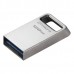 Kingston USB flash disk, USB 3.0 (3.2 Gen 1), 128GB, DataTraveler Micro G2, stříbrný, DTMC3G2/128GB, USB A