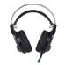 Marvo HG9028, sluchátka s mikrofonem, ovládání hlasitosti, černá, 7.1 surround (virtuálně), podsvícená typ USB