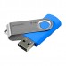 Goodram USB flash disk, USB 2.0, 8GB, UTS2, modrý, UTS2-0080B0R11, USB A, s otočnou krytkou