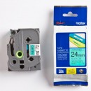 Brother originální páska do tiskárny štítků, Brother, TZE-751, černý tisk/zelený podklad, laminovaná, 8m, 24mm