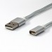 Magnetický kabel USB (2.0), USB A M- Magnetická koncovka, 1m, stříbrný