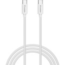 Verbatim USB kabel USB C samec - USB C samec, 100W, 3m, bílá, box, 32409