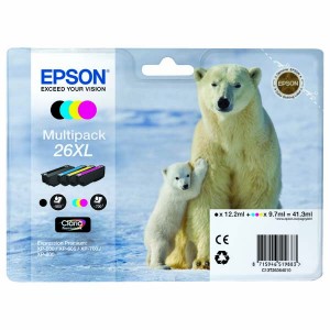 Epson originální ink C13T26364020, T263640, 26XL, CMYK, 3x9,7/12,2ml, Epson Expression Premium XP-800, XP-700, XP-600