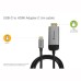 USB (3.1) hub 1-port, 49144, šedá, délka kabelu 1,5m, Verbatim, adaptér USB C na HDMI