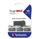 Verbatim USB flash disk, USB 2.0, 16GB, ToughMAX, černý, 49330, USB A, kompozitní materiál KyronMAX(tm)