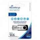 MediaRange USB flash disk, USB 2.0, 16GB, černý, MR910, USB A, swivel