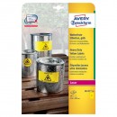 Avery Zweckform etikety 210mm x 297mm, A4, žluté, 1 etiketa, velmi odolné, baleno po 20 ks, L6111-20, pro laserové tiskárny