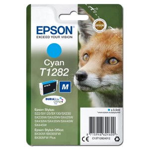Epson originální ink C13T12824012, T1282, cyan, 3,5ml, Epson Stylus S22, SX125, 420W, 425W, Stylus Office BX305