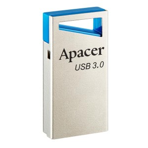 Apacer USB flash disk, USB 3.0 (3.2 Gen 1), 64GB, AH155, stříbrný, AP64GAH155U-1, USB A, s poutkem