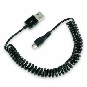 Kabel USB (2.0), USB A M- USB micro M, 1m, kroucený, černý