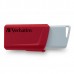 Verbatim USB flash disk, USB 3.0 (3.2 Gen 1), 16GB, Store N Click, mix barev, 49306, USB A, s výsuvným konektorem, 3ks