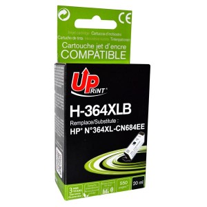 UPrint kompatibilní ink s CN684EE, HP 364XL, black, 20ml, H-364XLB, s čipem, pro HP Photosmart e-All-in-One, Premium, Plus, C5380