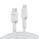 Green Cell PowerStream kabel USB-C bílý - Lightning MFi 1m pro Apple iPhone s podporou rychlého nabíjení