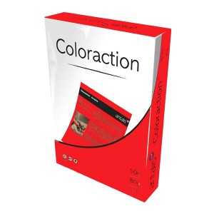 Xerografický papír Coloraction, Chile, A4, 160 g/m2, tmavě červený, 250 listů, vhodný pro inkoustový tisk