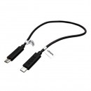 Kabel USB (2.0), USB micro OTG  M- USB micro OTG M, 0.3m, černý