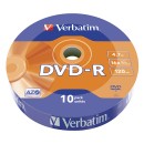 Verbatim DVD-R, Matt Silver, 43729, 4.7GB, 16x, cake box, 10-pack, bez možnosti potisku, 12cm, pro archivaci dat