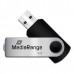 MediaRange USB flash disk, USB 2.0, 16GB, černý, MR910, USB A, swivel