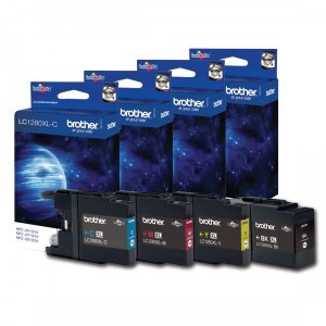 Brother originální ink LC-1280XLVALBP, CMYK, 2400/3x1200str., high capacity, Brother MFC-J6910DW