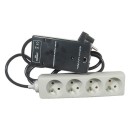 Vypínač spotřebičů stand-by EASY-OFF 230V, MAX. 2300W, 4x zásuvka, vlastní spotřeba 0.5W, černá, HADEX, vlastní spotřeba 0.5W