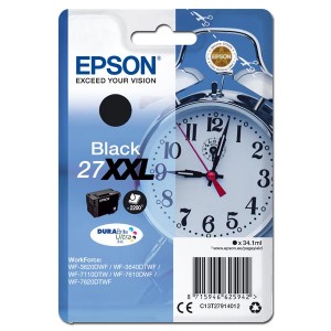 Epson originální ink C13T27914012, 27XXL, black, 34,1ml, Epson WF-3620, 3640, 7110, 7610, 7620