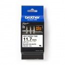 Brother originální páska do tiskárny štítků, Brother, HSE-231, černý tisk/bílý podklad, 1.5m, 11.7mm
