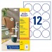 Avery Zweckform etikety 60mm, A4, bílé, 12 etiket, baleno po 10 ks, L3416-10, pro laserové a inkoustové tiskárny, kopírky