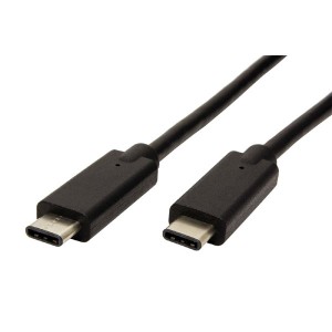 USB kabel (3.1), USB C samec - USB C samec, 1m, černý, plastic bag
