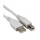 Kabel USB (2.0), USB A M- USB B M, 0.8m, šedý