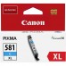 Canon originální ink CLI-581C XL, cyan, 8,3ml, 2049C001, very high capacity, Canon PIXMA TR7550,TR8550,TS6150,TS6151,TS8150,TS8151