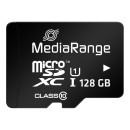 MediaRange Micro Secure Digital Card, 128GB, micro SDXC, MR945, UHS-I U1 (Class 10), s adaptérem