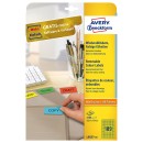 Avery Zweckform etikety 25.4mm x 10mm, A4, žluté, 189 etiket, mini, snímatelné, baleno po 20 ks, L6037-20, pro laserové a inkousto