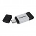 Kingston USB flash disk, USB 3.0 (3.2 Gen 1), 128GB, DataTraveler 80, černý, DT80/128GB, USB C